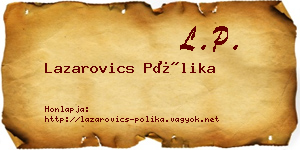 Lazarovics Pólika névjegykártya
